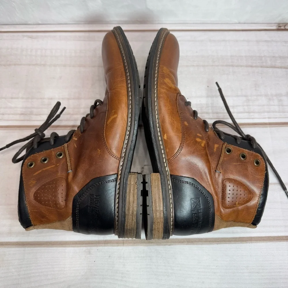 Bull Boxer Biltmore Men’s Brown & Black Genuine Leather Ankle Boots